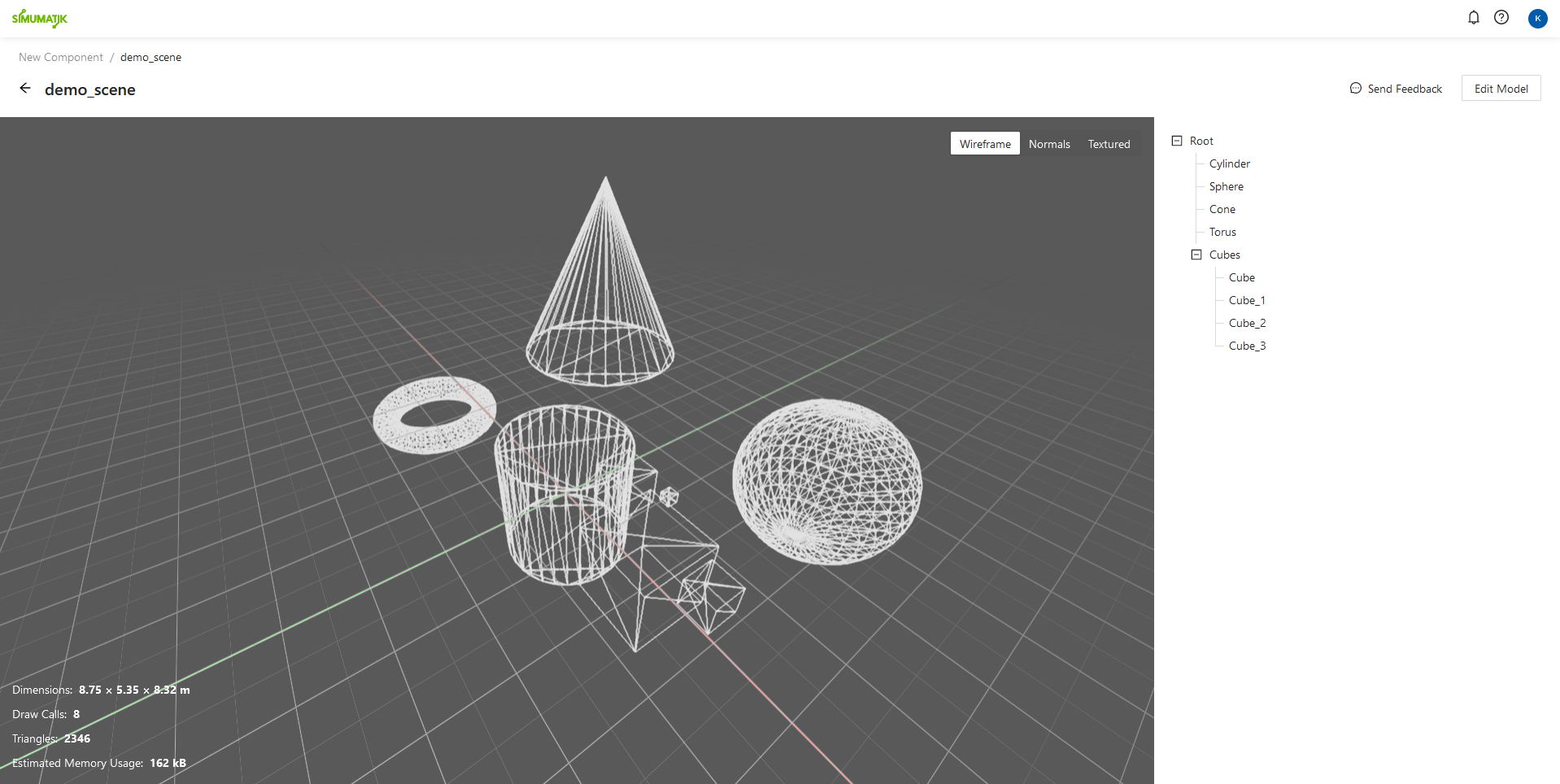 Wireframe objects